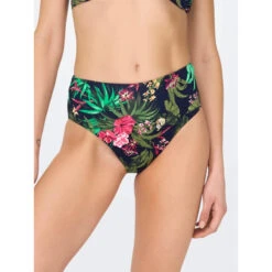 Bas De Maillot De Bain Taille Haute Fleurs Juliette Femme - Only