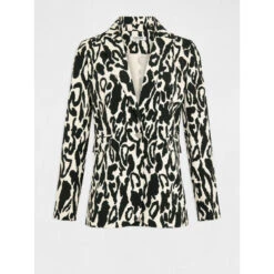 Blazer Imprimé Noir Crème Femme - Morgan -ONLY || Vero Moda Soldes Boutique blazer imprime noir creme femme morgan 2