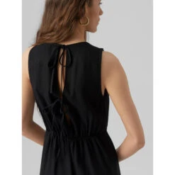 Combinaison Pantalon En Lin Milo Noir Femme - Vero Moda -ONLY || Vero Moda Soldes Boutique combinaison pantalon en lin milo noir femme vero moda 3