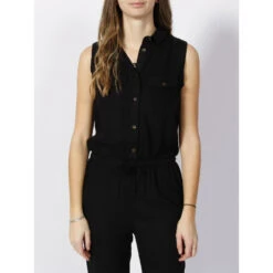 Combinaison Pantalon Savina Co Noir Femme - Deeluxe -ONLY || Vero Moda Soldes Boutique combinaison pantalon savina co noir femme deeluxe 3