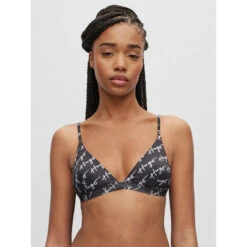 Haut De Maillot De Bain Triangle Signature Noir Femme - Hugo