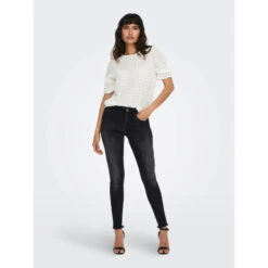 Jean Blush Mi-haut Noir Femme - Only -ONLY || Vero Moda Soldes Boutique jean blush mi haut noir femme only 3