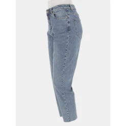 Vero Moda Jean Droit Bas Effilochés Brenda Bleu Femme - Véro Moda -ONLY || Vero Moda Soldes Boutique jean droit bas effiloches brenda bleu femme vero moda 2