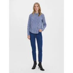 Jean Mom Taille Haute Brenda Bleu Femme - Vero Moda -ONLY || Vero Moda Soldes Boutique jean mom taille haute brenda bleu femme vero moda 2