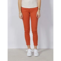 Jean Skinny Double Up Orange Femme - Tiffosi