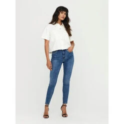 Jean Skinny Mila Taille Haute Bleu Femme - Only -ONLY || Vero Moda Soldes Boutique jean skinny mila taille haute bleu femme only 3