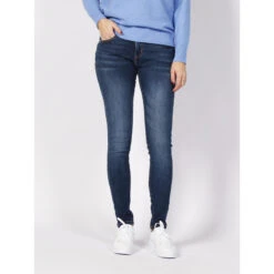 Jean Skinny Shape Up Bleu Marine Femme - Guess