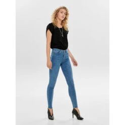 Jean Skinny Taille Mi-haute Power Bleu Femme - Only -ONLY || Vero Moda Soldes Boutique jean skinny taille mi haute power bleu femme only 2