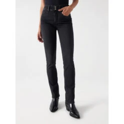 Jean Slim Secret Washed Noir Femme - Salsa