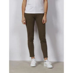 Jean Slim Strass Pizzy Kaki Femme - Morgan