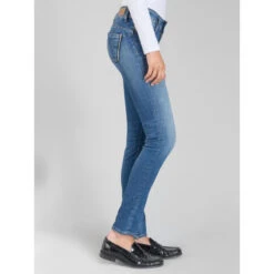 Jean Taille Mi-haute Slim Bleu Femme - Le Temps Des Cerises -ONLY || Vero Moda Soldes Boutique jean taille mi haute slim bleu femme le temps des cerises 2
