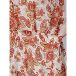 Jupe à Fleurs Andreva Orange Femme - Deeluxe -ONLY || Vero Moda Soldes Boutique jupe a fleurs andreva orange femme deeluxe 3