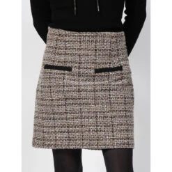 Jupe Droite Taille Haute Multico Rose Femme - Morgan