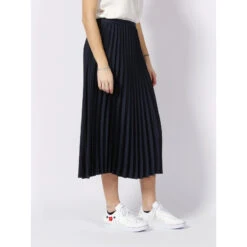 Jupe Midi Plissé Bleu Marine Femme - Teddy Smith -ONLY || Vero Moda Soldes Boutique jupe midi plisse bleu marine femme teddy smith 2