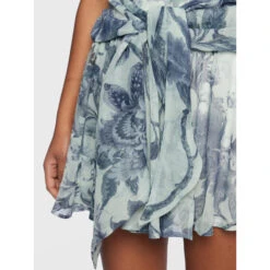 Jupe Volant Aman Bleu Femme - Guess -ONLY || Vero Moda Soldes Boutique jupe volant aman bleu femme guess 3