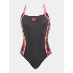 Maillot De Bain 1 Pièce Noir/rose Femme - Arena