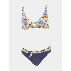 Maillot De Bain 2 Pièces Fleurs Multicolore Femme - Grain De Sable