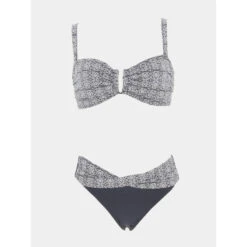 Maillot De Bain 2 Pièces Imprimé Lana Bleu Femme - Grain De Sable -ONLY || Vero Moda Soldes Boutique maillot de bain 2 pieces imprime lana bleu femme grain de sable 2