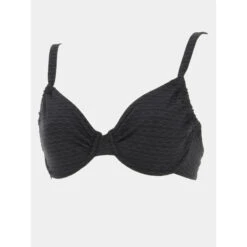 Maillot De Bain 2 Pièces Zigzag Relief Noir Femme - Grain De Sable -ONLY || Vero Moda Soldes Boutique maillot de bain 2 pieces zigzag relief noir femme grain de sable 2