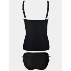 Maillot De Bain Tankini Zigzag Relief Noir Femme - Grain De Sable -ONLY || Vero Moda Soldes Boutique maillot de bain tankini zigzag relief noir femme grain de sable 1