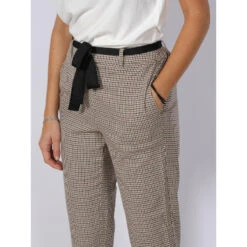 Pantalon à Carreaux Clara Kaya Marron Femme - Vero Moda -ONLY || Vero Moda Soldes Boutique pantalon a carreaux clara kaya marron femme vero moda 3