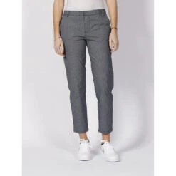 Pantalon Chino à Motifs Biana Bleu Marine Femme - Only