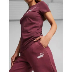 Pantalon De Survêtement Essential Bordeaux Femme - Puma -ONLY || Vero Moda Soldes Boutique pantalon de survetement essential bordeaux femme puma 2