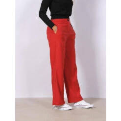 Pantalon Fluide Large Ciffany Rouge Femme - Vero Moda -ONLY || Vero Moda Soldes Boutique pantalon fluide large ciffany rouge femme vero moda 2