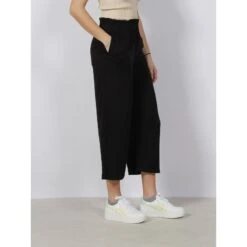 Pantalon Fluide Large Crop Caly Noir Femme - Only -ONLY || Vero Moda Soldes Boutique pantalon fluide large crop caly noir femme only 2