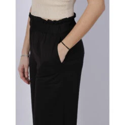 Pantalon Fluide Large Crop Caly Noir Femme - Only -ONLY || Vero Moda Soldes Boutique pantalon fluide large crop caly noir femme only 3