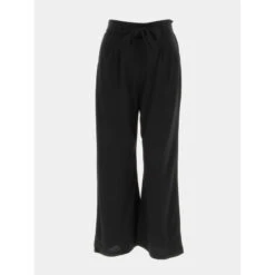 Pantalon Fluide Large Santos Noir Femme - Tiffosi
