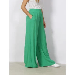 Pantalon Palazzo Large Menny Vert Femme - Vero Moda -ONLY || Vero Moda Soldes Boutique pantalon palazzo large menny vert femme vero moda 2