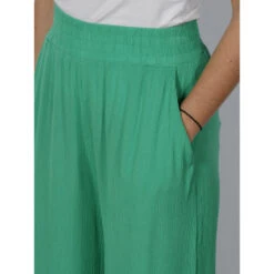 Pantalon Palazzo Large Menny Vert Femme - Vero Moda -ONLY || Vero Moda Soldes Boutique pantalon palazzo large menny vert femme vero moda 3
