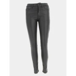 Pantalon Skinny Hush 30 Enduit Noir Femme - Only