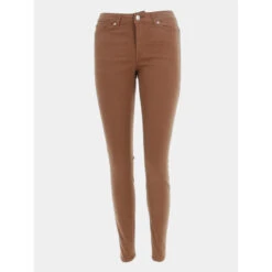 Pantalon Slim Vea Marron Femme - Vero Moda