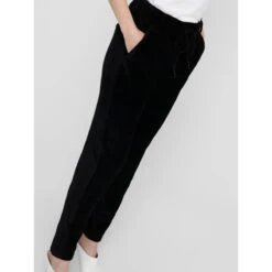 Pantalon Velours Côtelé Pop Trash Ping Pong Noir Femme - Only -ONLY || Vero Moda Soldes Boutique pantalon velours cotele pop trash ping pong noir femme only 3