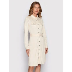 Robe à Ceinture Jeanne écru Femme - Guess -ONLY || Vero Moda Soldes Boutique robe a ceinture jeanne ecru femme guess 2