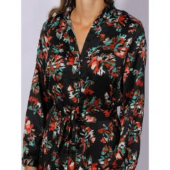 Robe Chemise Imprimés Cana Rouge Vert Noir Femme - Vero Moda -ONLY || Vero Moda Soldes Boutique robe chemise imprimes cana rouge vert noir femme vero moda 3