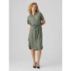 Robe Chemise Mi-longue Bumpy Kaki Femme - Vero Moda -ONLY || Vero Moda Soldes Boutique robe chemise mi longue bumpy kaki femme vero moda
