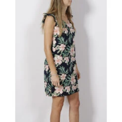 Robe Droite à Fleurs Sylvie Bleu Marine Femme - Only -ONLY || Vero Moda Soldes Boutique robe droite a fleurs sylvie bleu marine femme only 2