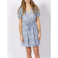Robe Fleurie Alba Bleu Femme - Teddy Smith