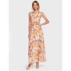 Robe Longue à Fleurs Gilda Orange Femme - Guess -ONLY || Vero Moda Soldes Boutique robe longue a fleurs gilda orange femme guess 2