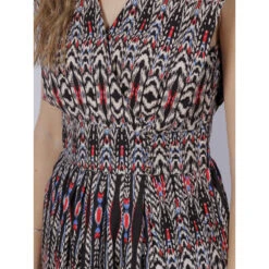 Robe Midi Fendue à Imprimés Irmah Noir Rouge Femme - Deeluxe -ONLY || Vero Moda Soldes Boutique robe midi fendue a imprimes irmah noir rouge femme deeluxe 3