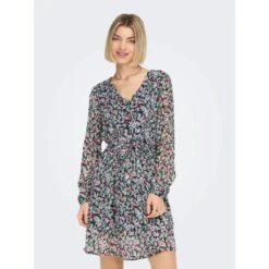 Robe Danielle Lurex Motif Floral Femme Multicolore - Only