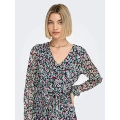 Robe Danielle Lurex Motif Floral Femme Multicolore - Only -ONLY || Vero Moda Soldes Boutique robe onldanielle lurex motif floral femme multicolore only 3