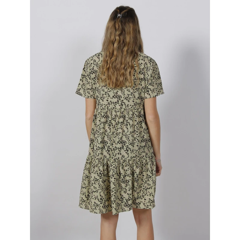 Robe Piper Animal Vert Femme - Jacqueline De Yong 4 Robe Piper Animal Vert Femme - Jacqueline De Yong – Image 2