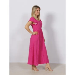 Robe Portefeuille Midi à Pois Naomi Rose Femme - Only -ONLY || Vero Moda Soldes Boutique robe portefeuille midi a pois naomi rose femme only 2