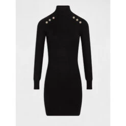 Robe Pull Ajustée Col Roulé Uni Noir Femme - Morgan 9 Robe Pull Ajustée Col Roulé Uni Noir Femme - Morgan -ONLY || Vero Moda Soldes Boutique robe pull ajustee col roule uni noir femme morgan 3