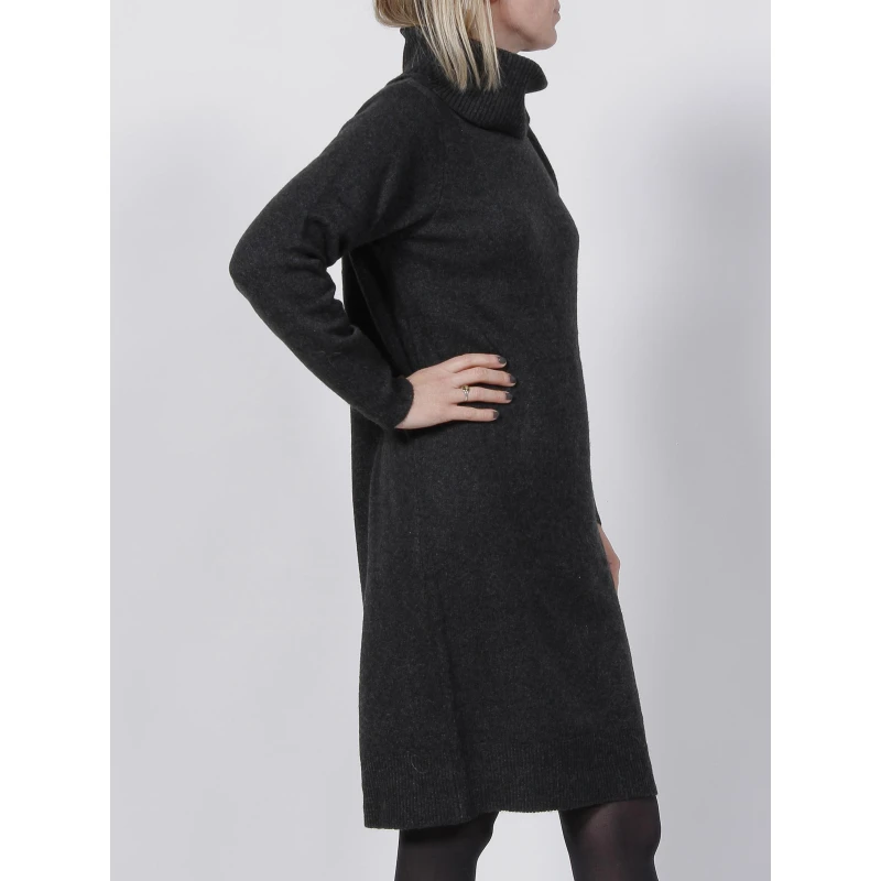 Robe Pull Col Roulé Mila Noir Femme - Deeluxe 5 Robe Pull Col Roulé Mila Noir Femme - Deeluxe – Image 3