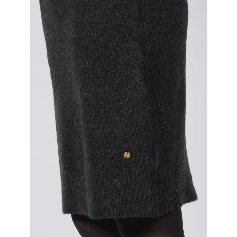 Robe Pull Col Roulé Mila Noir Femme - Deeluxe 6 Robe Pull Col Roulé Mila Noir Femme - Deeluxe – Image 4